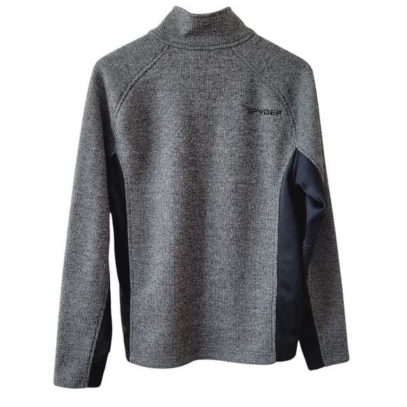 Spyder Gray and Black Quarter-Zip Pullover Top - Picture 2 of 13